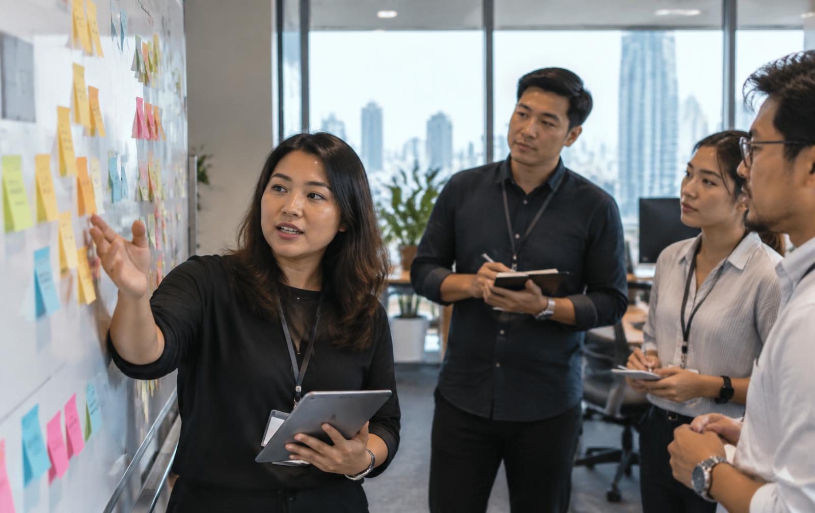 ทีมงาน Zura Labs วางแผนงานร่วมกันในออฟฟิศกรุงเทพฯ